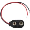 CONECTOR TIPO BROCHE PARA BATERIA 9V NEGRO
