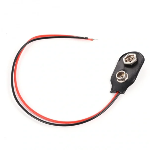CONECTOR TIPO BROCHE PARA BATERIA 9V NEGRO