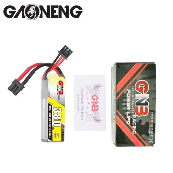 Batería LiPo Gaoneng GNB 2S 7.6V 380mAh 90C (XT30 HV)