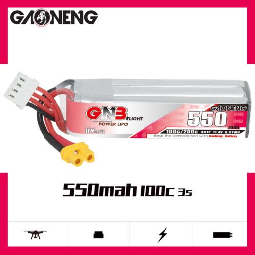Batería LiPo Gaoneng GNB 3S 11.4V 550mAh 100C (XT30 HV)