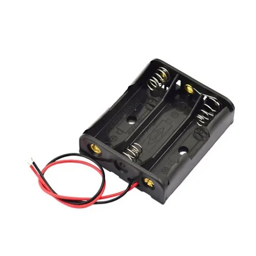 Porta Pilas para 3 Baterías AA con Cables