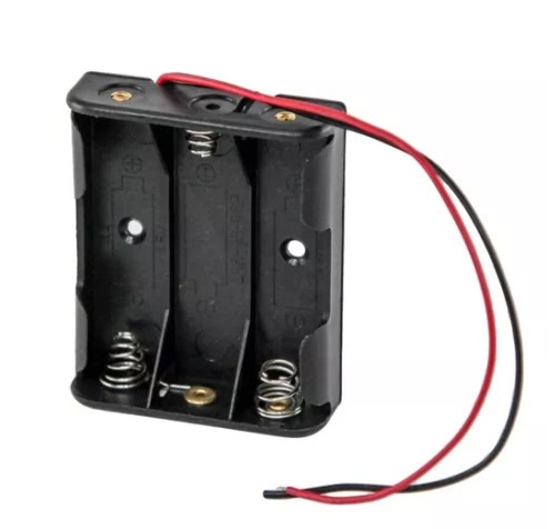 Porta Pilas para 3 Baterías AA con Cables