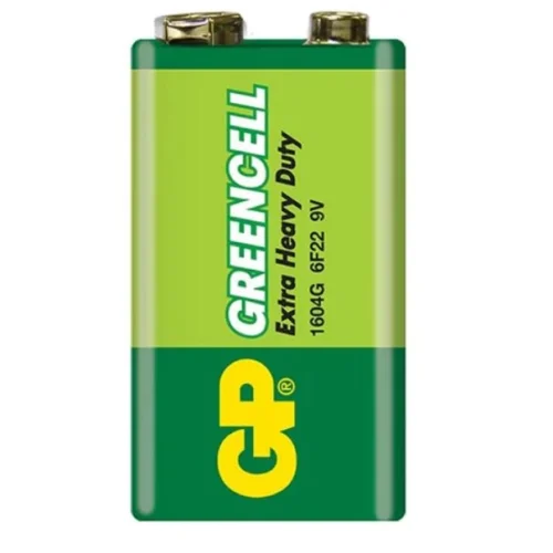 Batería 9V Carbón GP Greencell (6F22)