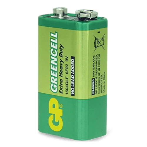 Batería 9V Carbón GP Greencell (6F22)