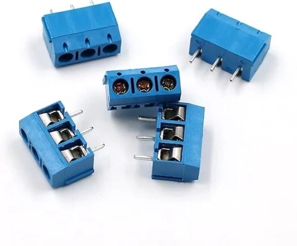 Bornera para PCB 3 Pines - Paso 5mm (KF301-3P)