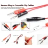 CABLE CON PLUG BANANA/LAGARTO 1M ROJO Y NEGRO