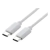 CABLE USB TIPO C A TIPO C BLANCO 60W