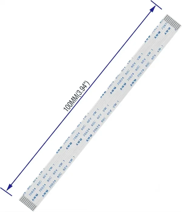 Cable Plano Flexible FFC/FPC 12 Pines - 10 cm (Misma Dirección / Tipo A)