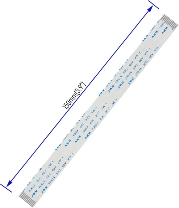 Cable Plano Flexible FFC/FPC 12 Pines - 15 cm (Misma Dirección / Tipo A)