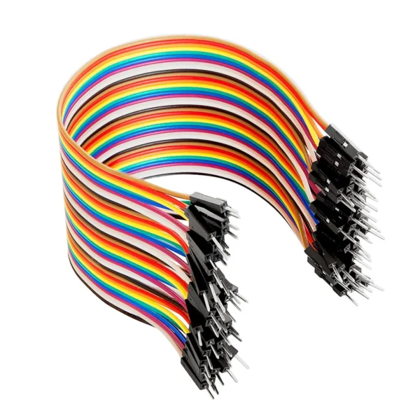 Kit de 40 Cables DuPont Jumpers Macho-Macho (15 cm)