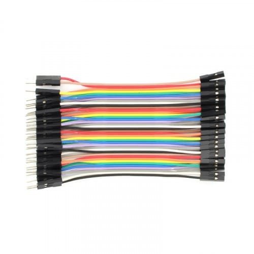 Kit de 40 Cables DuPont Jumpers Macho-Hembra (10 cm)