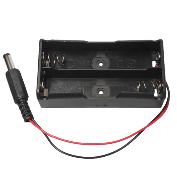 Porta Pilas para 2 Baterías 18650 7.4V con Plug DC