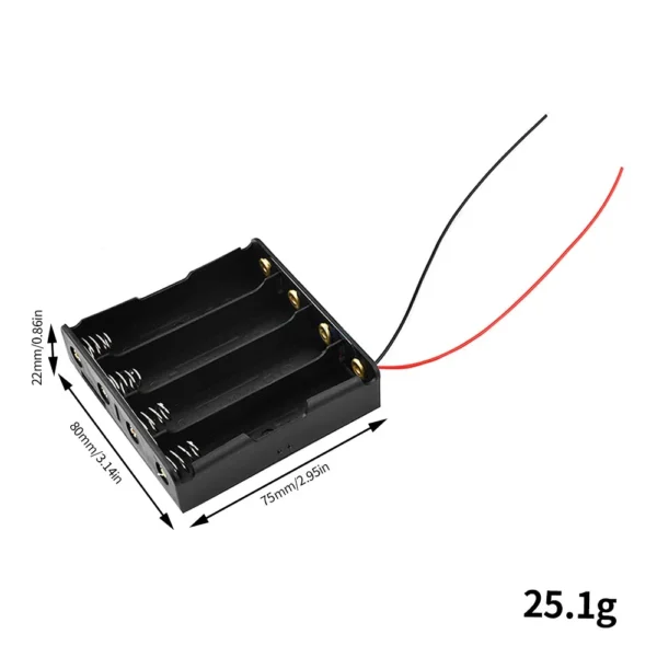 Porta Pilas para 4 Baterías 18650 14.8V